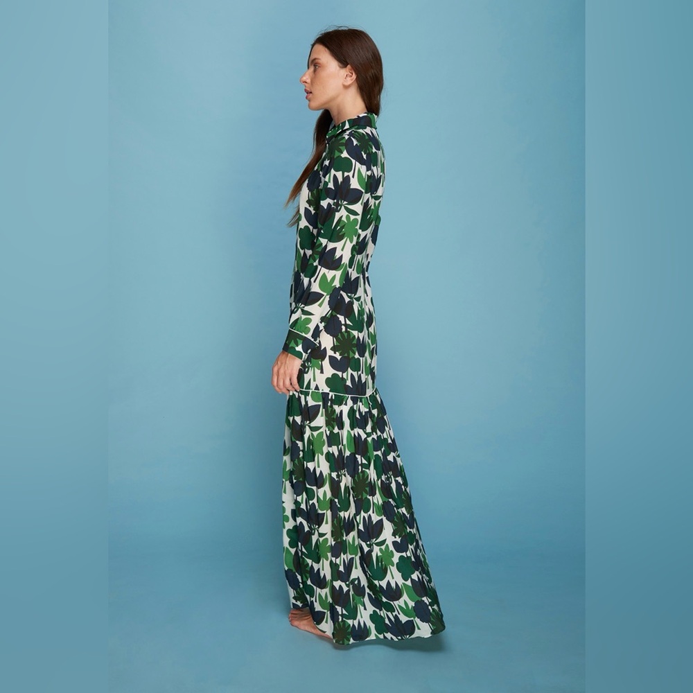 CRISTINA A BEAUTIFUL LIFE • MAI-44 floral long sleeve maxi dress - Small - Picture 4 of 14